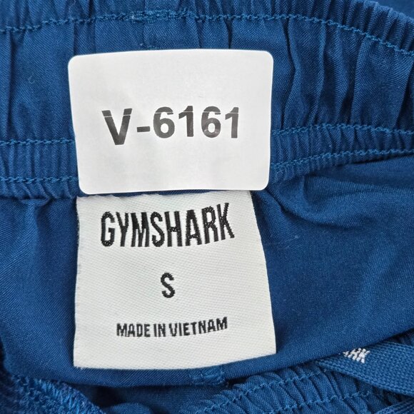 Gymshark Women Activewear Shorts Small Blue Logo Athletic Gym Workout - Picture 6 of 7